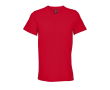 Unisex semi-combed cotton V-neck T-shirt SOL'S colour red