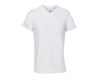 Unisex semi-combed cotton V-neck T-shirt SOL'S colour white
