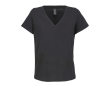 Women's semi-combed cotton V-neck T-shirt SOL'S colour black