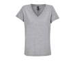 Women's semi-combed cotton V-neck T-shirt SOL'S colour marbled grey