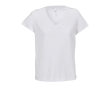 Women's semi-combed cotton V-neck T-shirt SOL'S colour white
