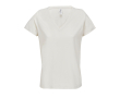 Women's semi-combed cotton V-neck T-shirt SOL'S colour off white