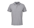 Unisex cotton polo with contrast stripe 200g/m² SOL'S PALERMO colour grey