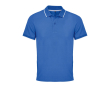 Unisex cotton polo with contrast stripe 200g/m² SOL'S PALERMO colour bondi blue