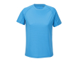 Women's breathable recycled polyester T-shirt SOL'S colour cyan blue