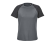 Women's breathable recycled polyester T-shirt SOL'S colour taupe grey