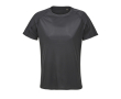 Women's breathable recycled polyester T-shirt SOL'S colour black