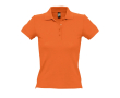 Slim fit women's polo shirt, 100% cotton, 210 g/m2, SOL'S People colour orange
