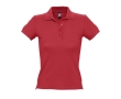 Slim fit women's polo shirt, 100% cotton, 210 g/m2, SOL'S People colour red