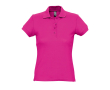 Slim fit women's polo shirt, 100% cotton, 170 g/m2, SOL'S Passion colour fuchsia