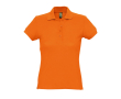 Slim fit women's polo shirt, 100% cotton, 170 g/m2, SOL'S Passion colour orange