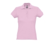 Slim fit women's polo shirt, 100% cotton, 170 g/m2, SOL'S Passion colour light pink