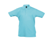 Children's polo shirts, 100% cotton, 170 g/m2, SOL'S Summer II colour cyan blue