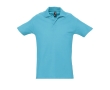Polo shirt made from cotton, 210 g/m2, SOL'S Spring colour cyan blue