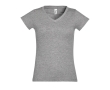 Women's 100% cotton V-neck t-shirt, 150 g/m2, SOL'S Moon colour marbled grey