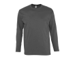 Long sleeve cotton t-shirt, 150 g/m2, SOL'S Monarch colour dark grey