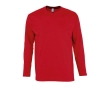 Long sleeve cotton t-shirt, 150 g/m2, SOL'S Monarch colour red