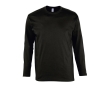 Long sleeve cotton t-shirt, 150 g/m2, SOL'S Monarch colour black