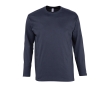 Long sleeve cotton t-shirt, 150 g/m2, SOL'S Monarch colour dark blue