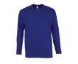 Long sleeve cotton t-shirt, 150 g/m2, SOL'S Monarch colour ultramarine blue