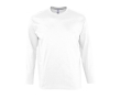 Long sleeve cotton t-shirt, 150 g/m2, SOL'S Monarch colour white
