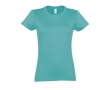 Women's 100% cotton t-shirt in colours, 190 g/m2, SOL'S Imperial colour turquoise