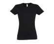 Women's 100% cotton t-shirt in colours, 190 g/m2, SOL'S Imperial colour black