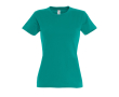 Women's 100% cotton t-shirt in colours, 190 g/m2, SOL'S Imperial colour emerald green