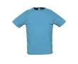 Breathable t-shirt made of polyester, 140 g/m2, SOL'S Pioneer colour cyan blue