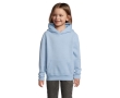 Children's hoodie, cotton and polyester, 280 g/m2, SOL'S SLAM colour pastel blue