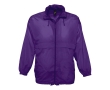 Waterproof unisex windbreaker, 210 g/m2, SOL'S Surf colour purple