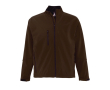 Branded softshell jacket, polyester, 340 g/m2, SOL'S Relax colour dark brown