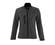 Waterproof softshell jacket for women, 340 g/m2, SOL'S Roxy colour dark grey
