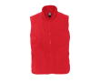 Unisex polyester fleece gilet with logo, 320 g/m2, SOL'S Norway colour red