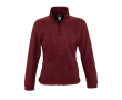 Fleece jacket for women, polyester, 300 g/m2, SOL'S North colour burgundy