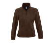 Fleece jacket for women, polyester, 300 g/m2, SOL'S North colour dark brown