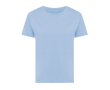 Women's slim-fit T-shirt in recycled cotton, 160 g/m² colour cyan blue