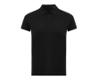 Women's casual-fit recycled cotton piqué polo, 220 g/m² colour black