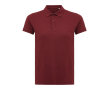 Women's casual-fit recycled cotton piqué polo, 220 g/m² colour burgundy