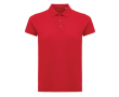 Women's casual-fit recycled cotton piqué polo, 220 g/m² colour red