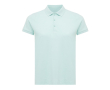 Women's casual-fit recycled cotton piqué polo, 220 g/m² colour mint green