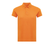 Women's casual-fit recycled cotton piqué polo, 220 g/m²  colour orange