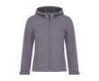 Women's casual-fit softshell jacket, 300 g/m² colour marbled grey