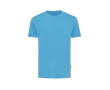 Recycled and organic branded cotton T-shirt, 180 g/m² colour cyan blue