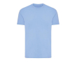 Recycled and organic branded cotton T-shirt, 180 g/m² colour pastel blue