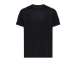 Casual-fit technical T-shirt in recycled polyester, 150 g/m² colour black