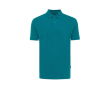 Regular-fit piqué polo in eco cotton, 220 g/m² colour turquoise