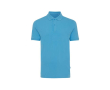 Regular-fit piqué polo in eco cotton, 220 g/m² colour cyan blue