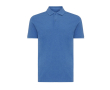Regular-fit piqué polo in eco cotton, 220 g/m² colour marbled blue