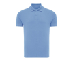 Regular-fit piqué polo in eco cotton, 220 g/m² colour washed blue
